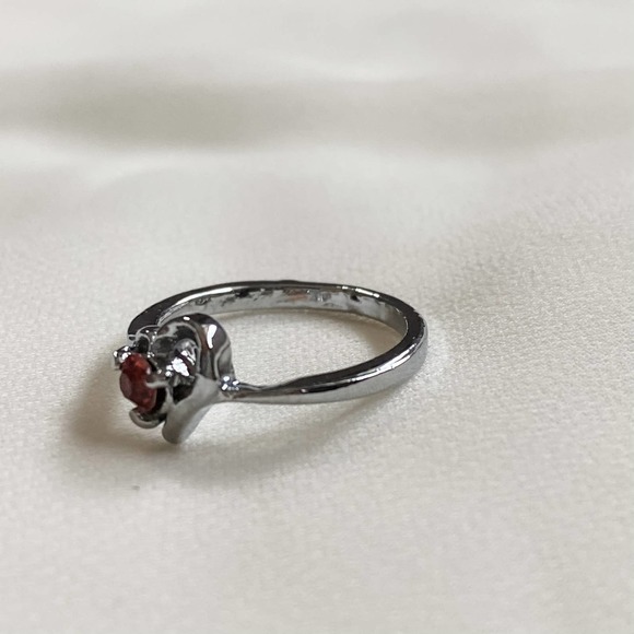 VTG Dainty Hot Pink Heart Skinny Ring - Picture 3 of 7